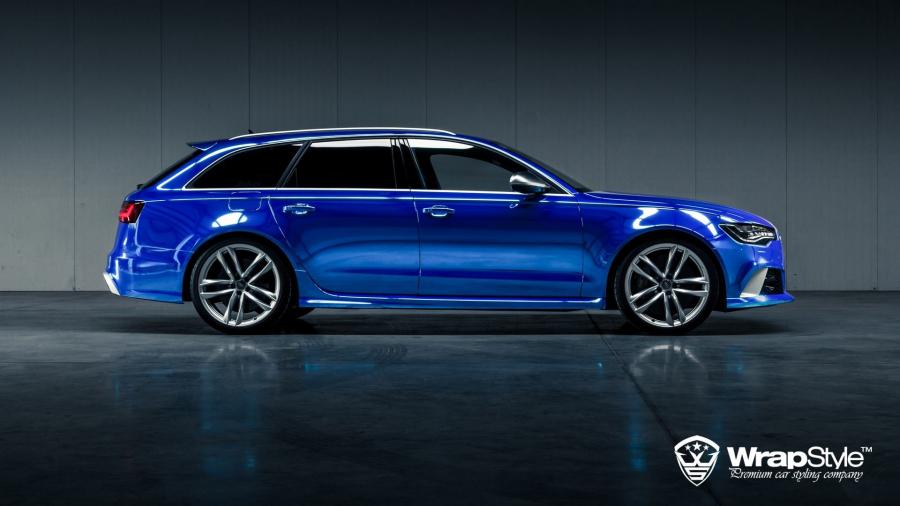  Audi RS6 Avant Joker Blue Chrome by WrapStyle 2014 года  (фото 8 из 9)